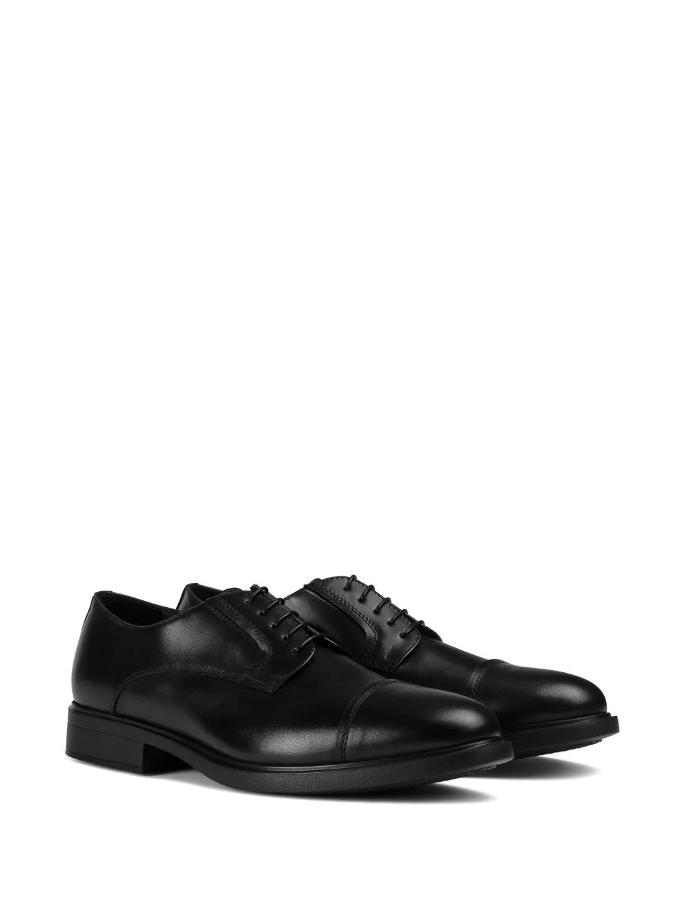 Doucal's cap-toe lace-up Derby shoes Zwart