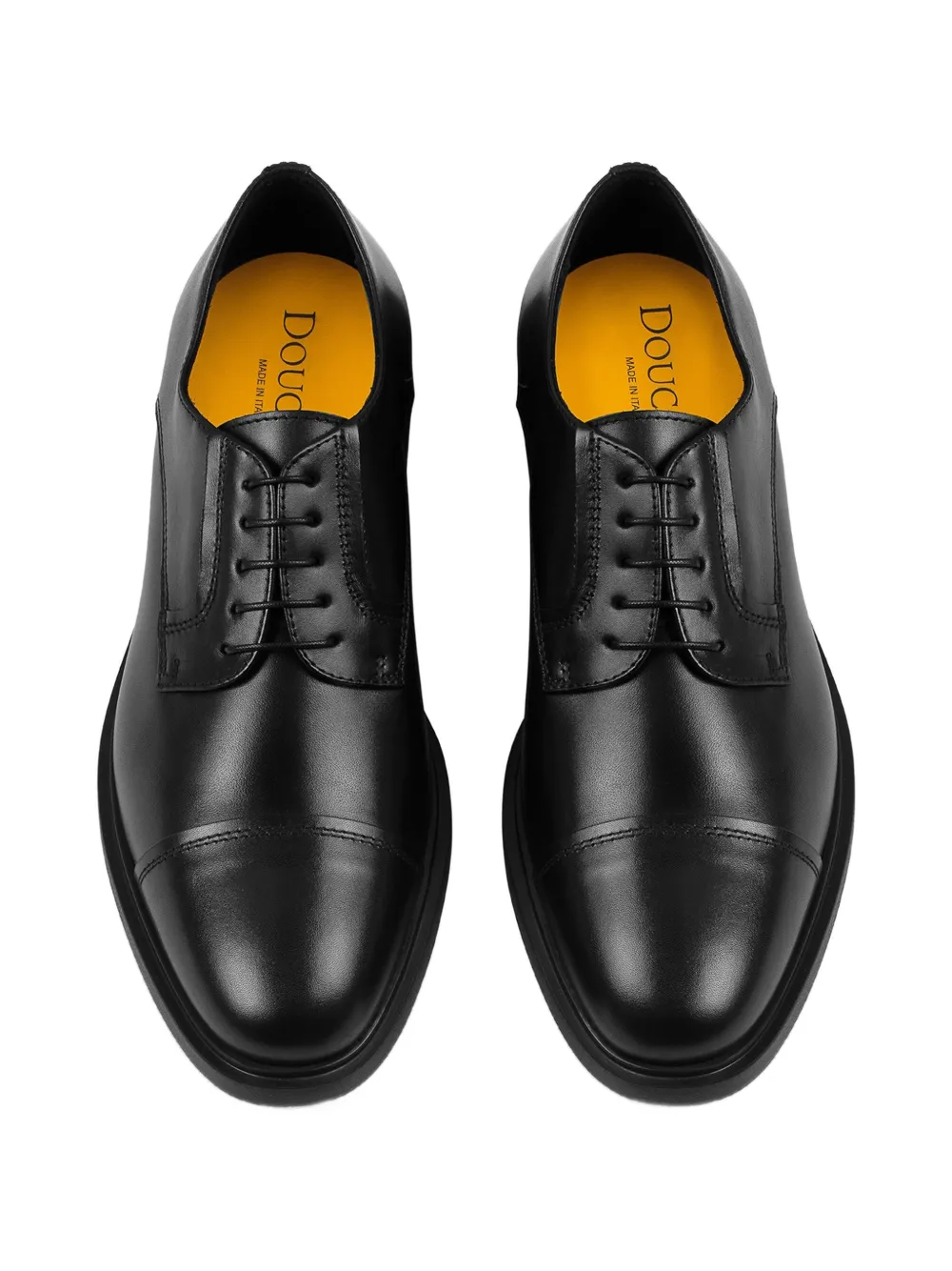 Doucal's cap-toe lace-up Derby shoes Zwart