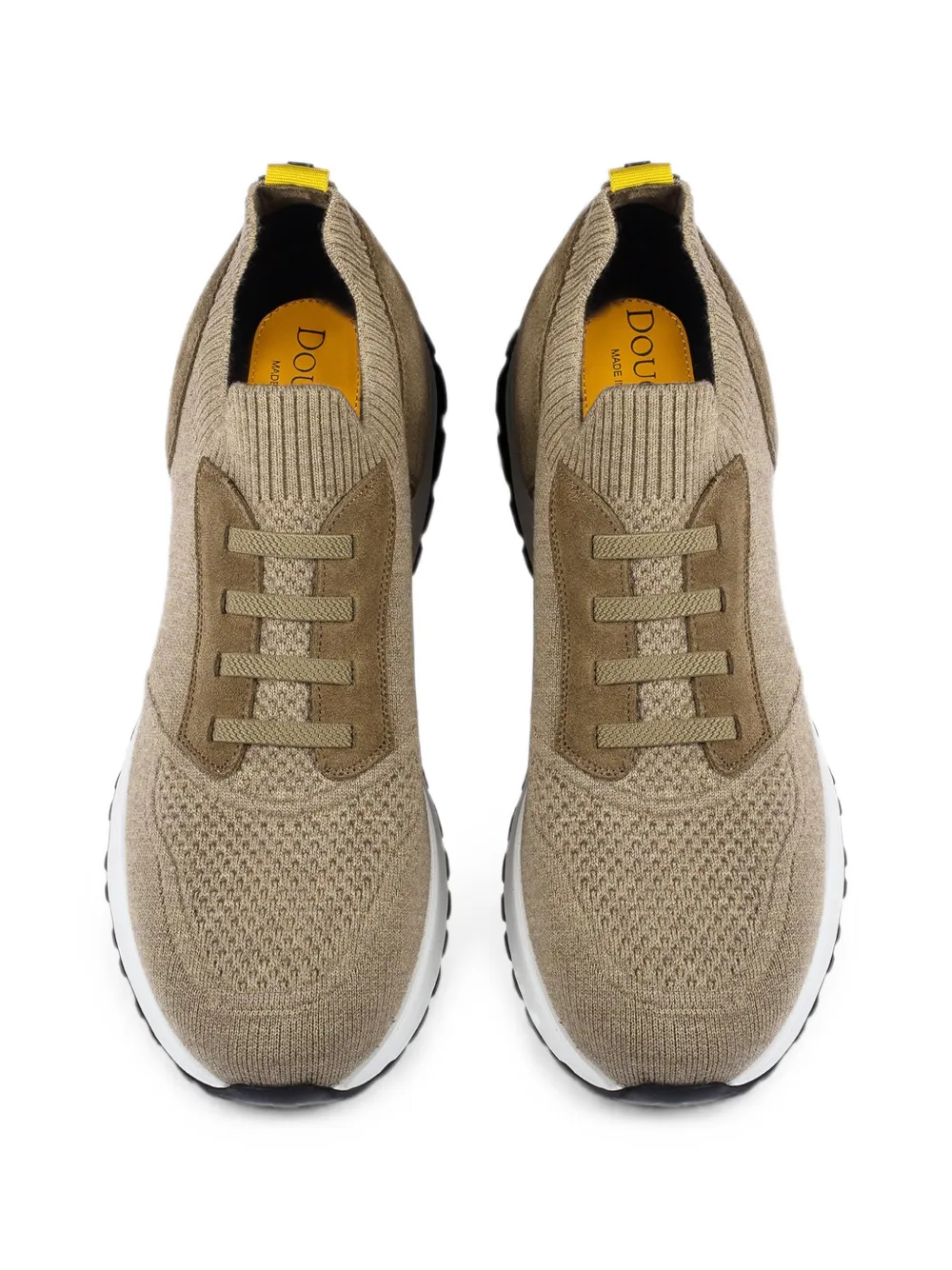 Doucal's panelled knitted sneakers Bruin