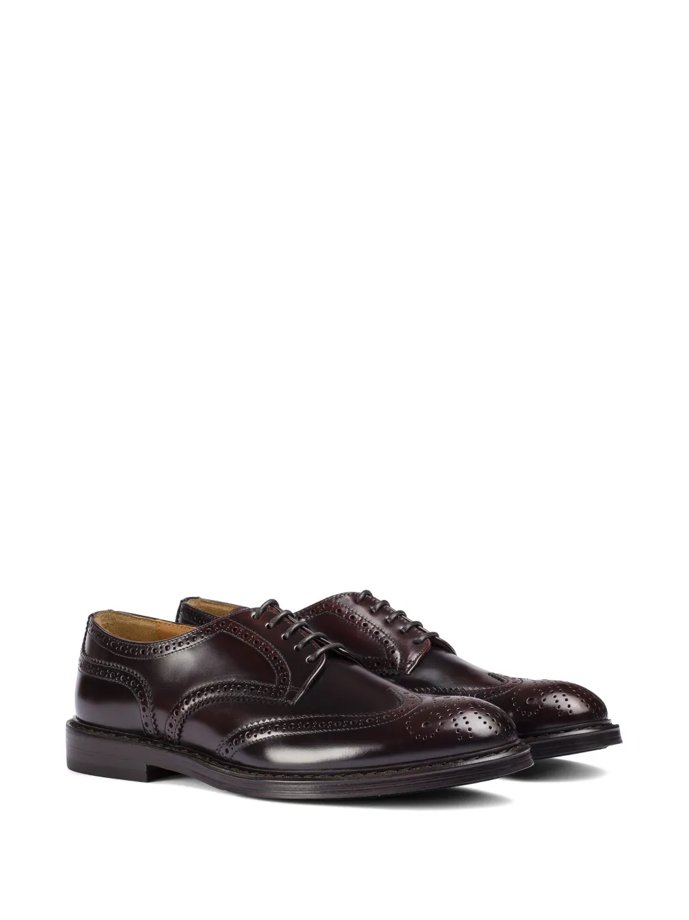 Doucal's Derby brogues met geperforeerd detail Bruin
