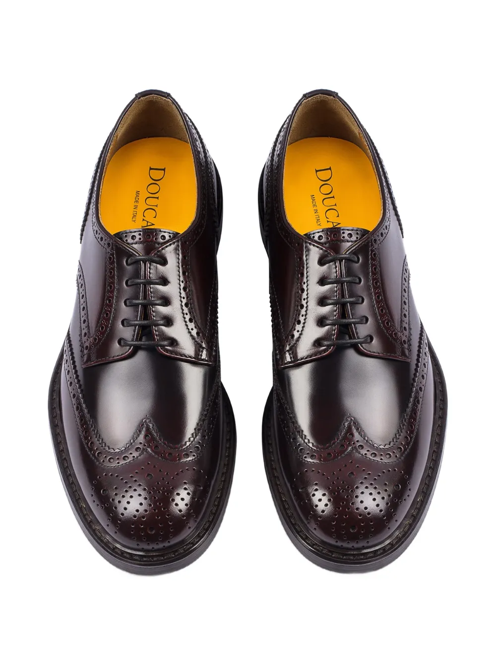 Doucal's Derby brogues met geperforeerd detail Bruin