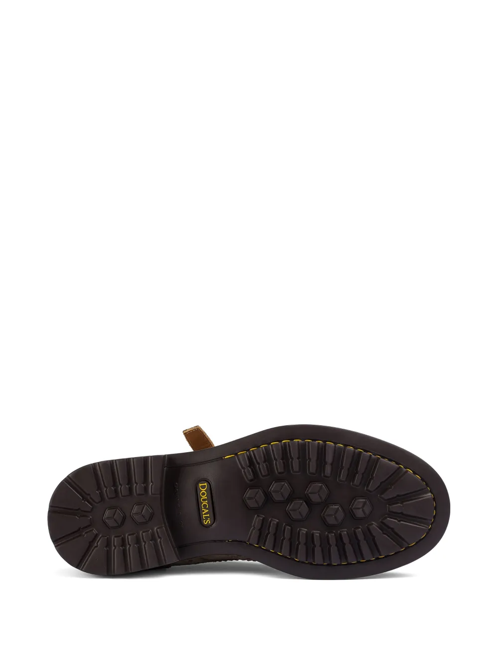 Doucal's brogue-detail double-strap monk shoes Beige