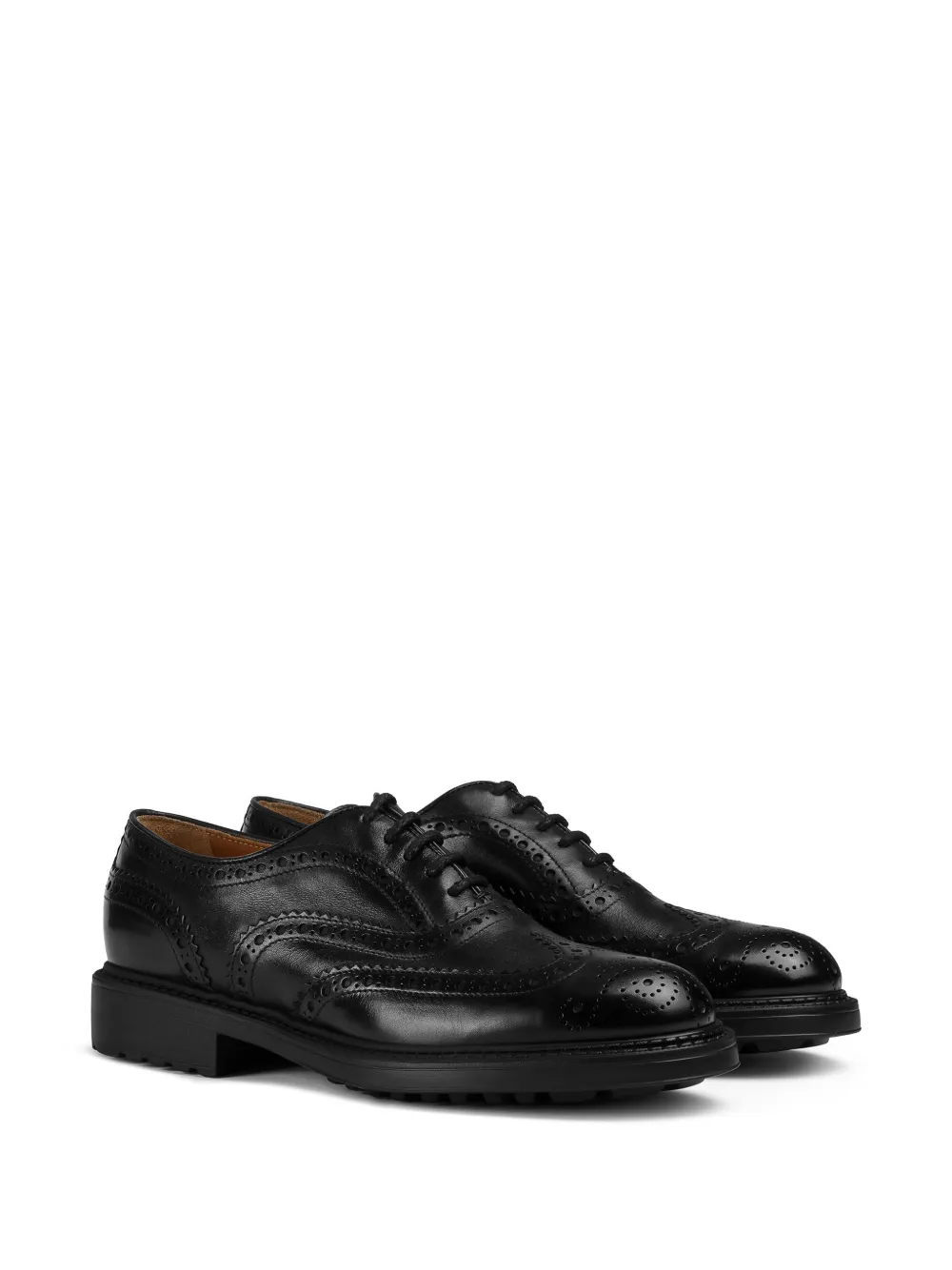Doucal's Oxford schoenen met brogue-detail Zwart