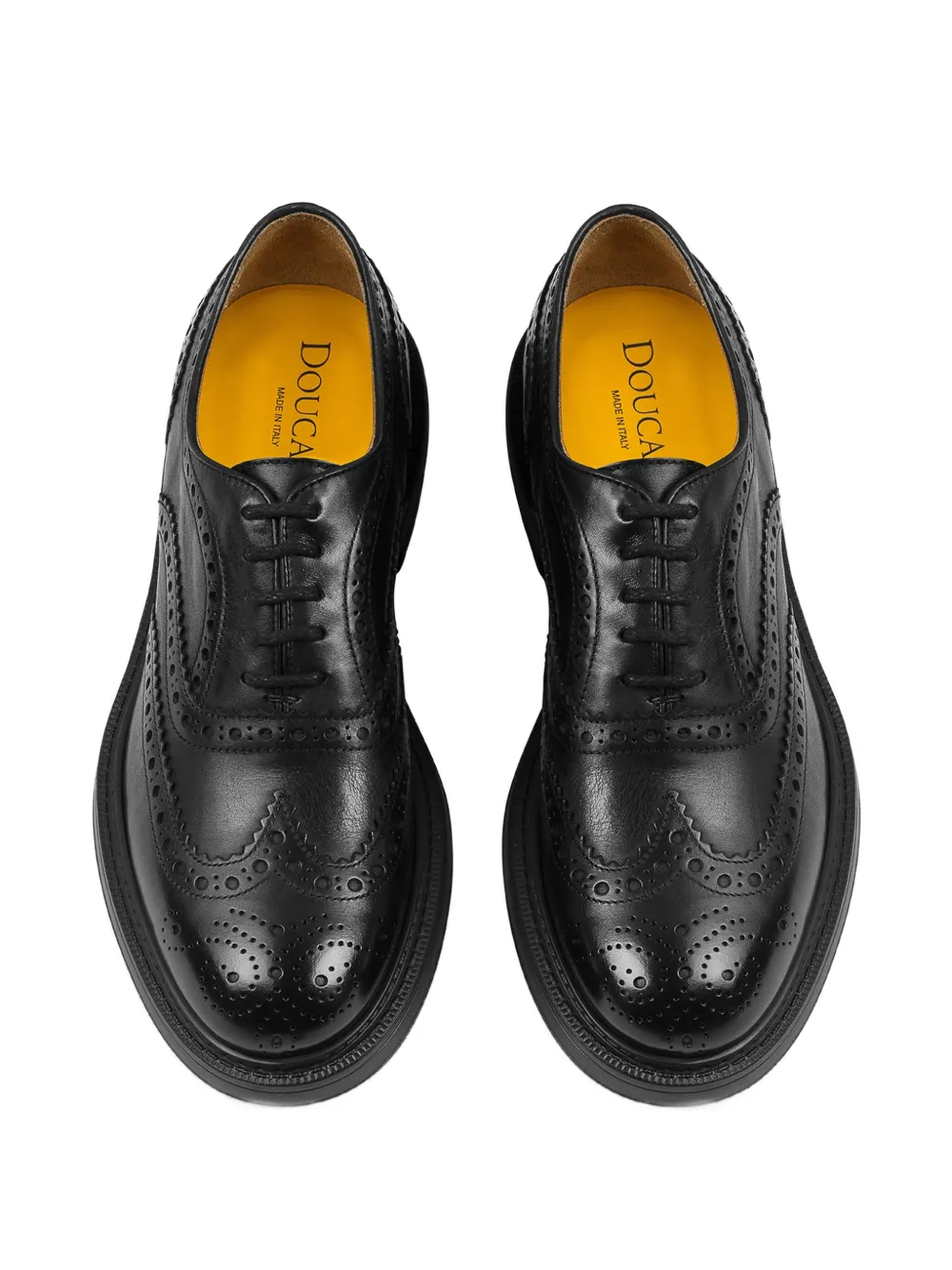 Doucal's Oxford schoenen met brogue-detail Zwart