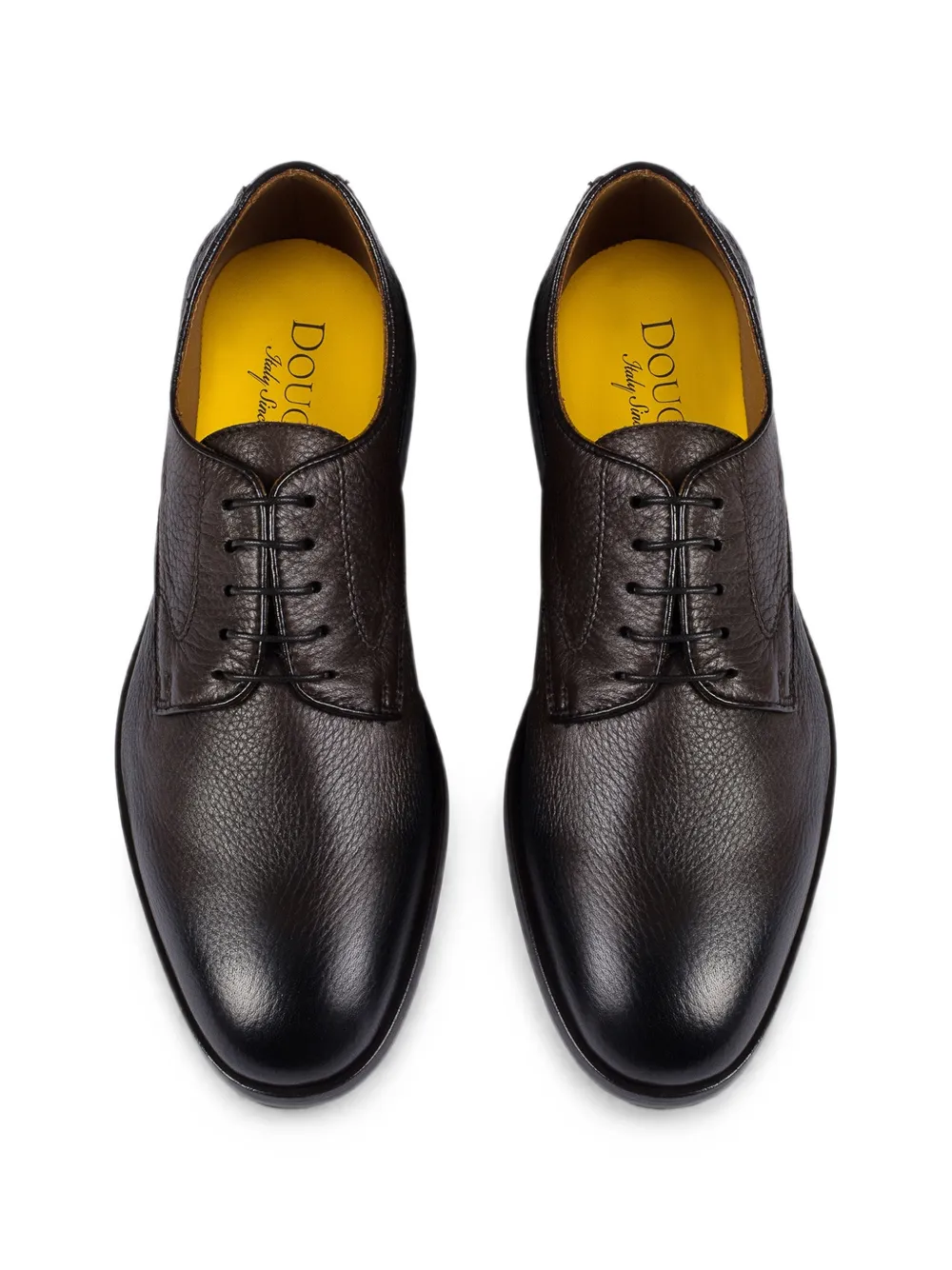 Doucal's pebbled-texture lace-up derby shoes Bruin