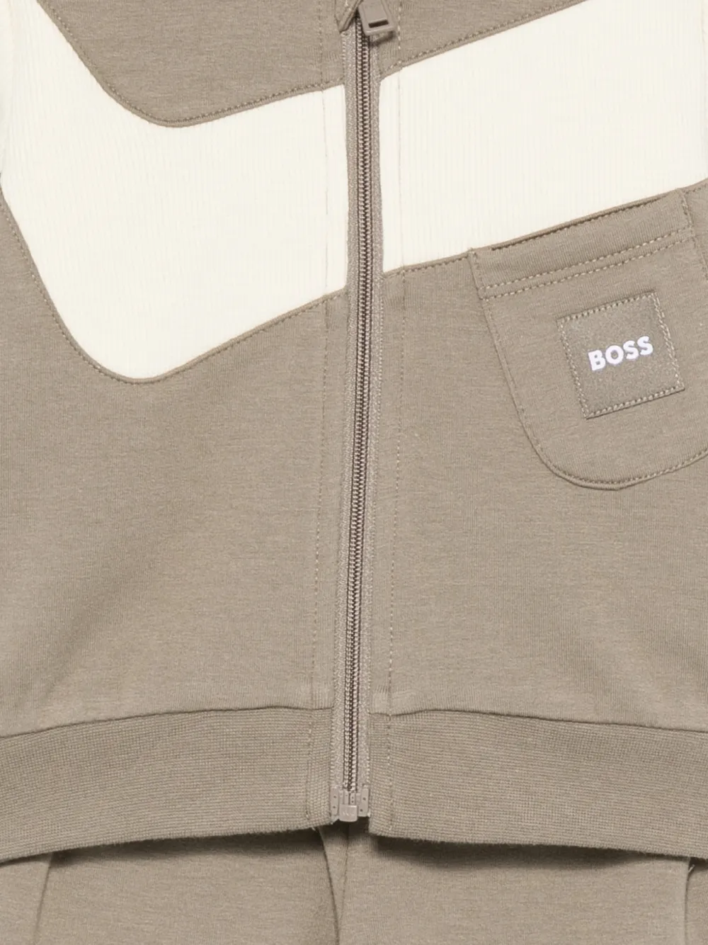 BOSS Kidswear Trainingspak met logopatch Groen