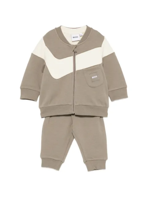 BOSS Kidswear logo-patch tracksuit set