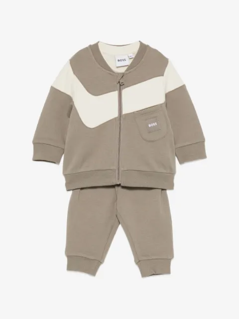 BOSS Kidswear logo-patch tracksuit set