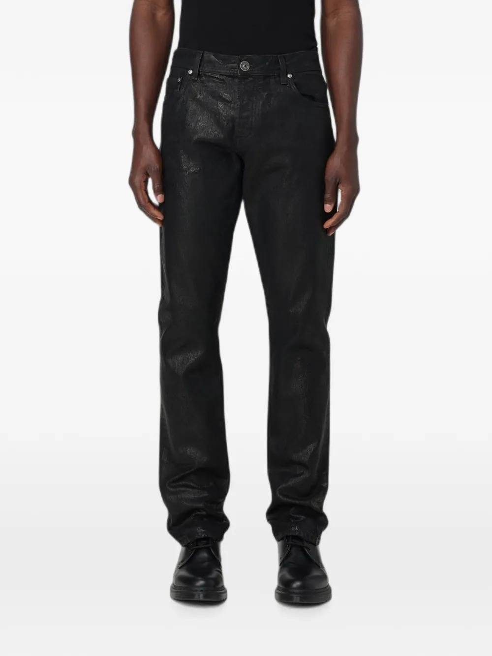 Victory Gate coated slim-fit jeans - Schwarz