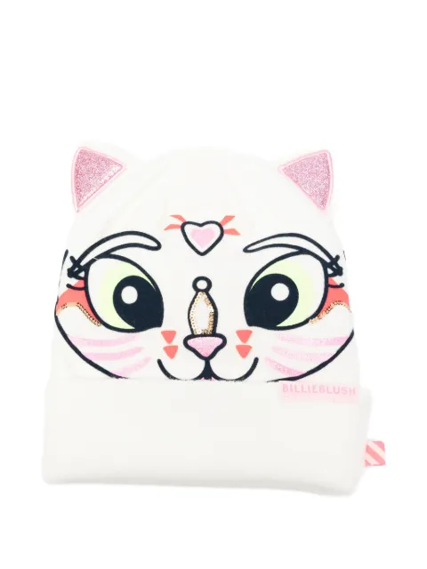 Billieblush gorro de punto con gato estampado