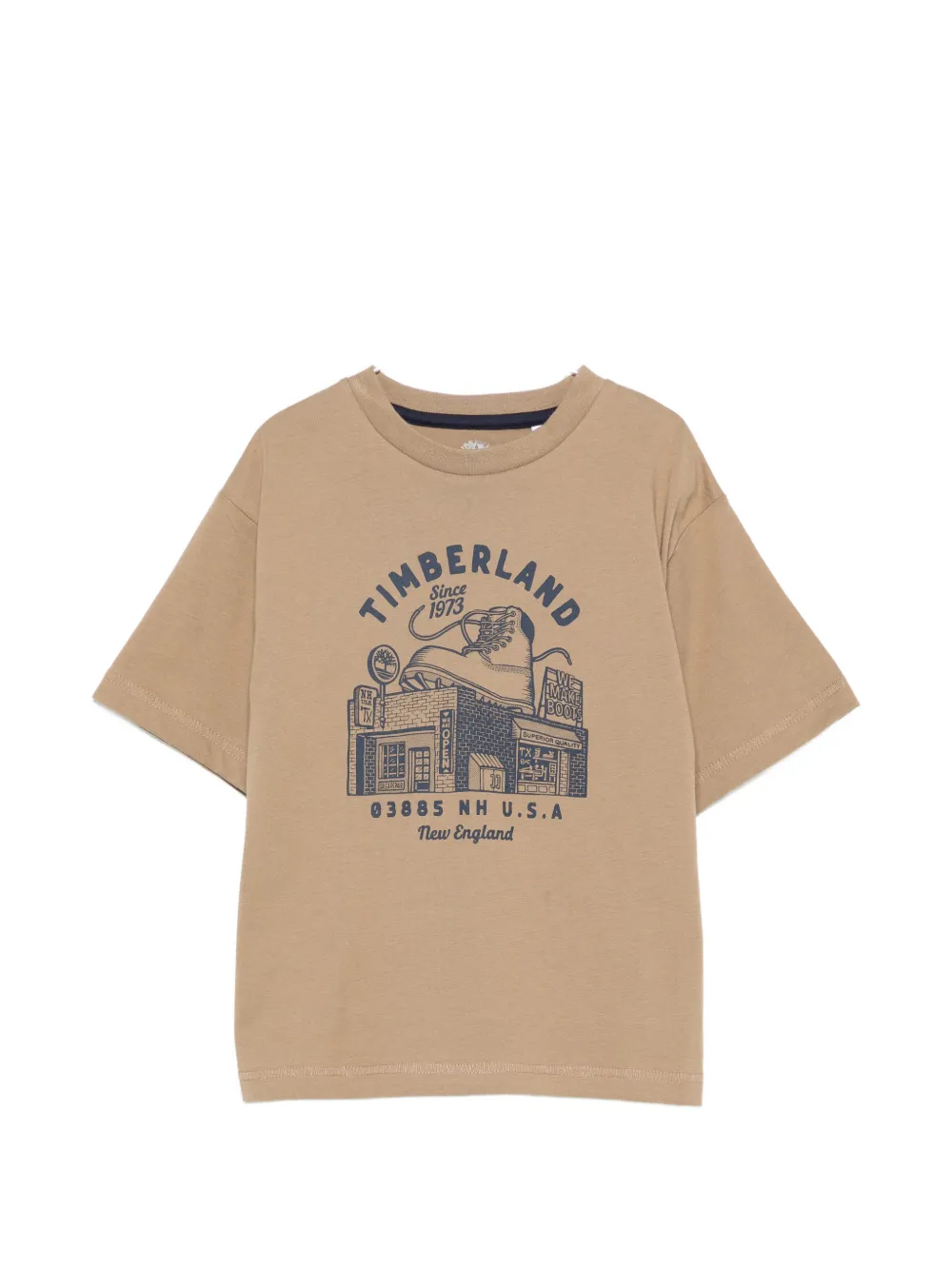 Timberland Kids graphic-print T-shirt - Marrone