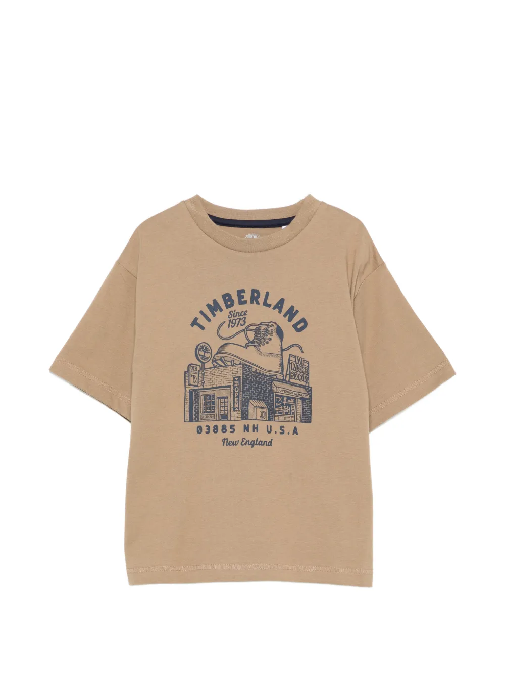 Timberland Kids graphic-print T-shirt - Marrone