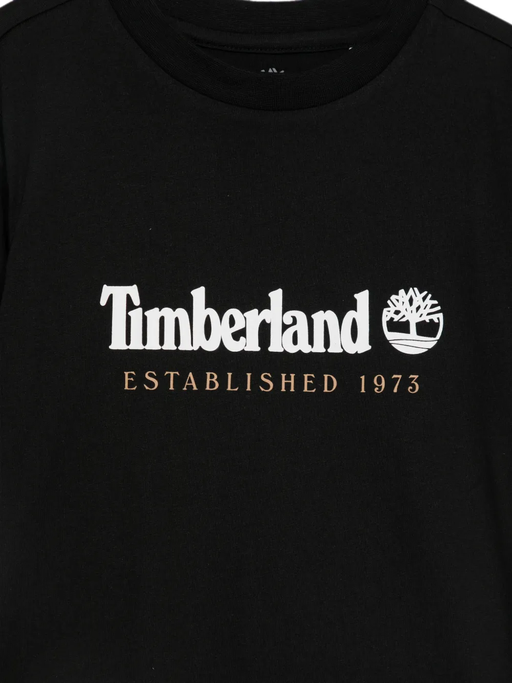 Timberland Kids T-shirt met logoprint Zwart