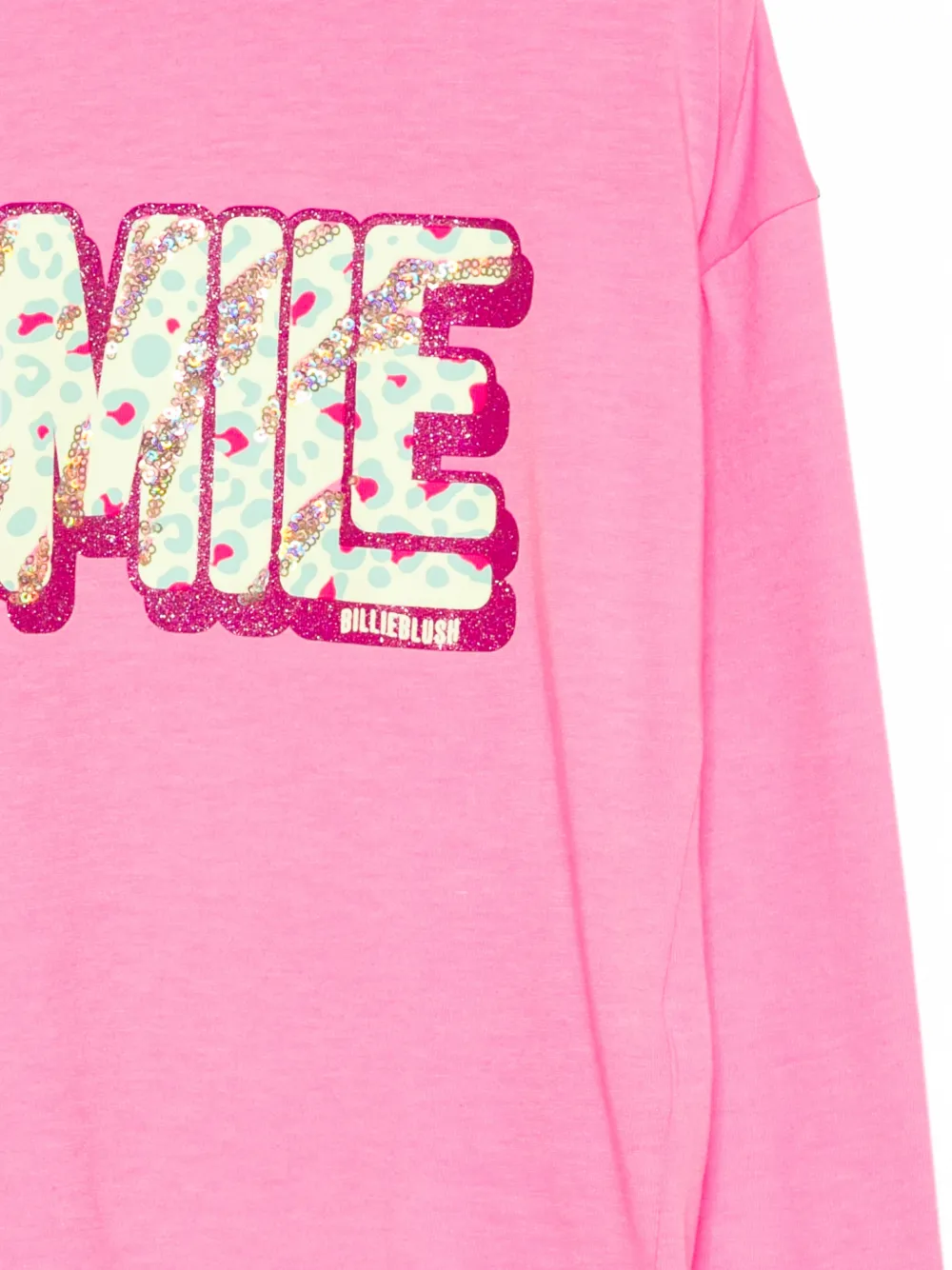 Billieblush sequin-embellished graphic-print T-shirt Roze