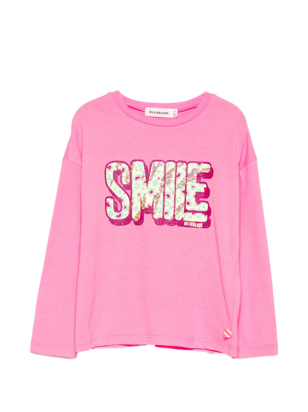 Billieblush sequin-embellished graphic-print T-shirt - Rosa