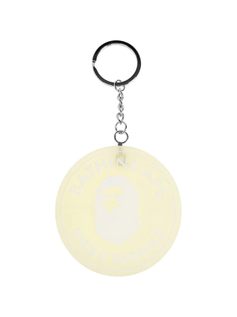 A BATHING APE® logo-print circular keyring - Nude