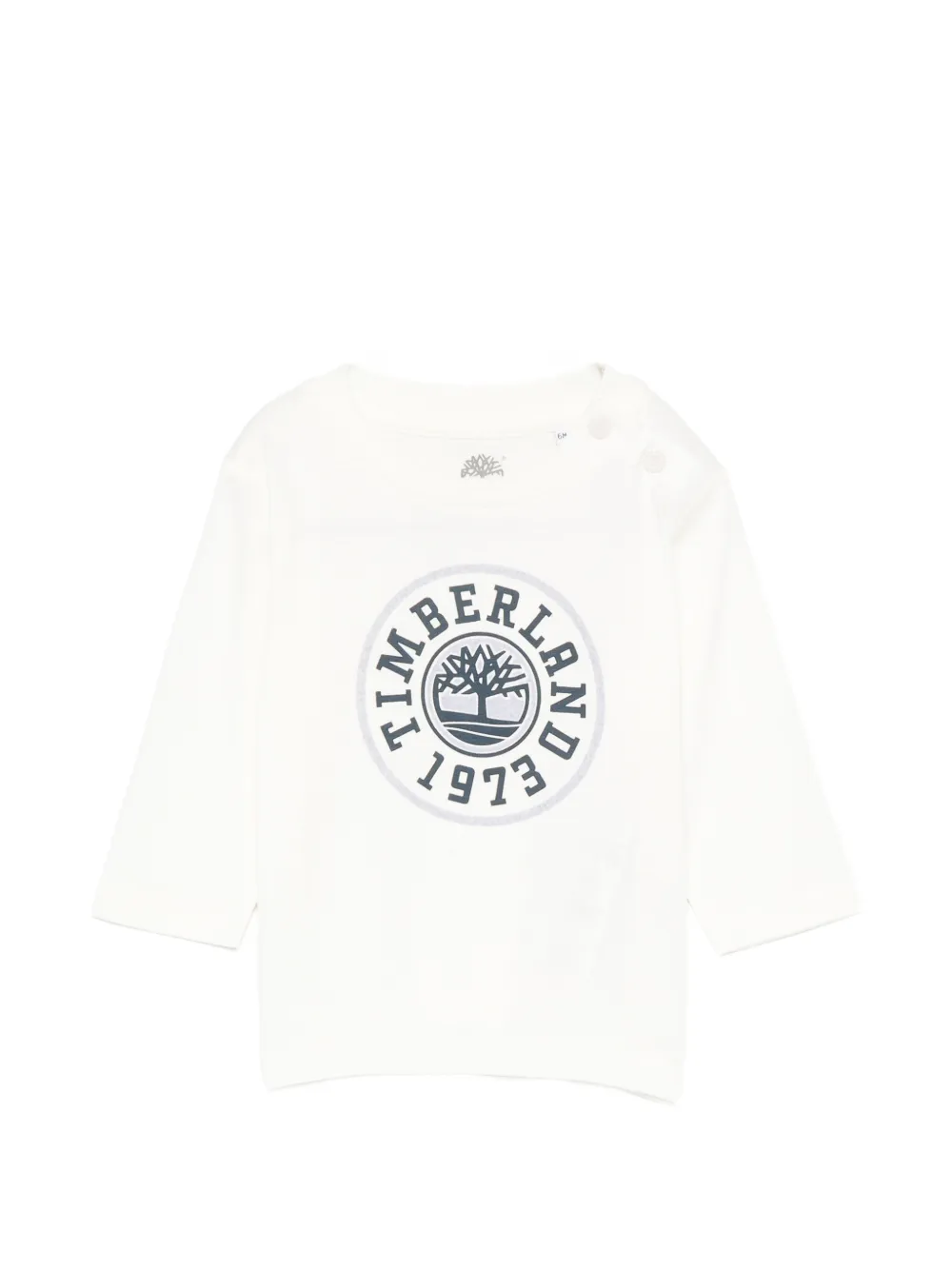 Timberland Kids logo-print shoulder-button top - Toni neutri