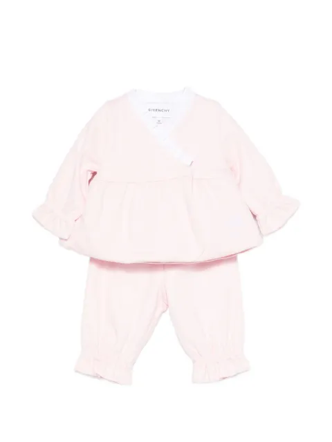 Givenchy Kids ruffled wrap tracksuit set 