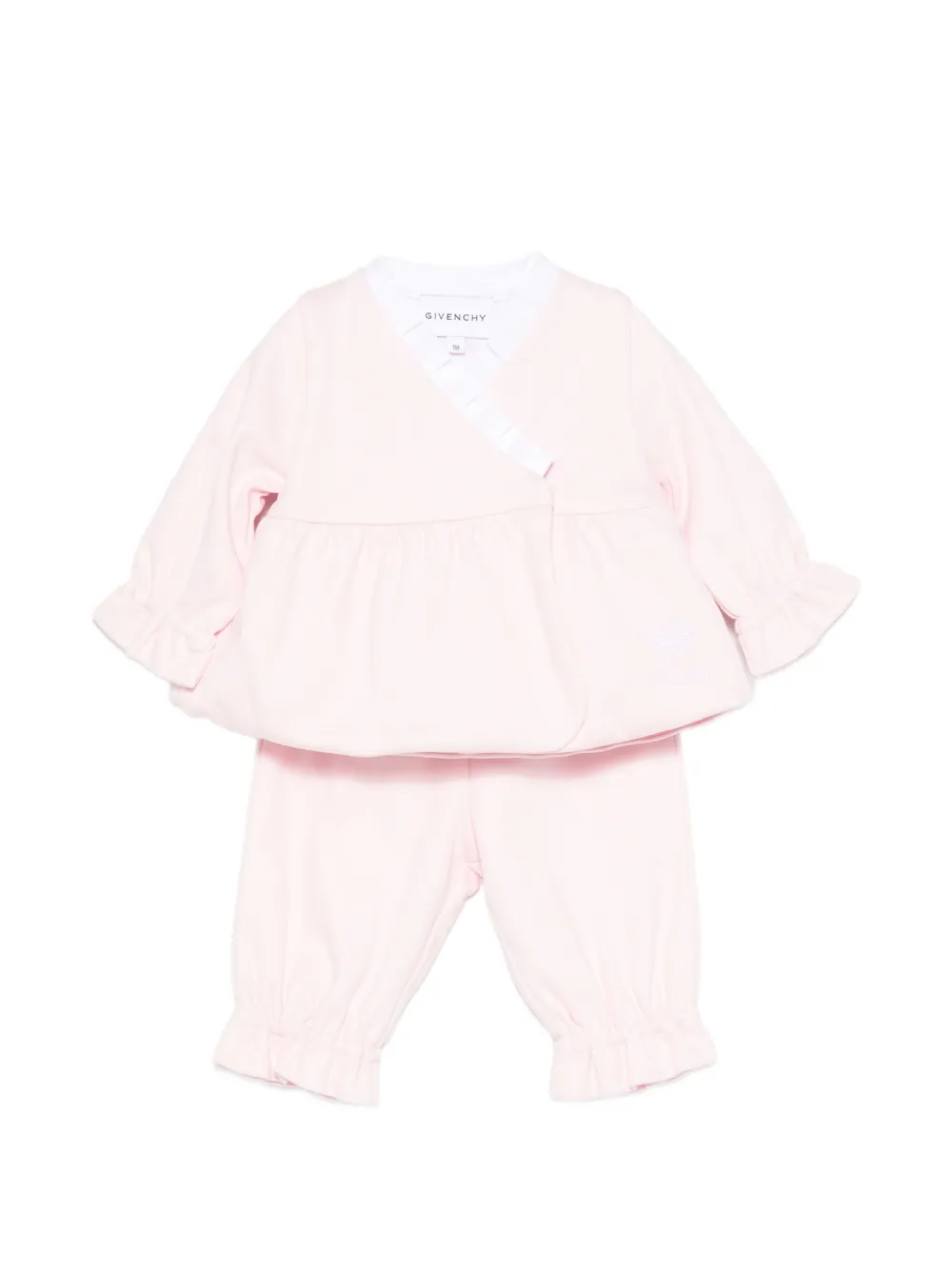 Givenchy Kids ruffled wrap tracksuit set - Rosa