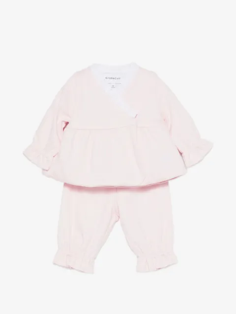 Givenchy Kids ruffled wrap tracksuit set 