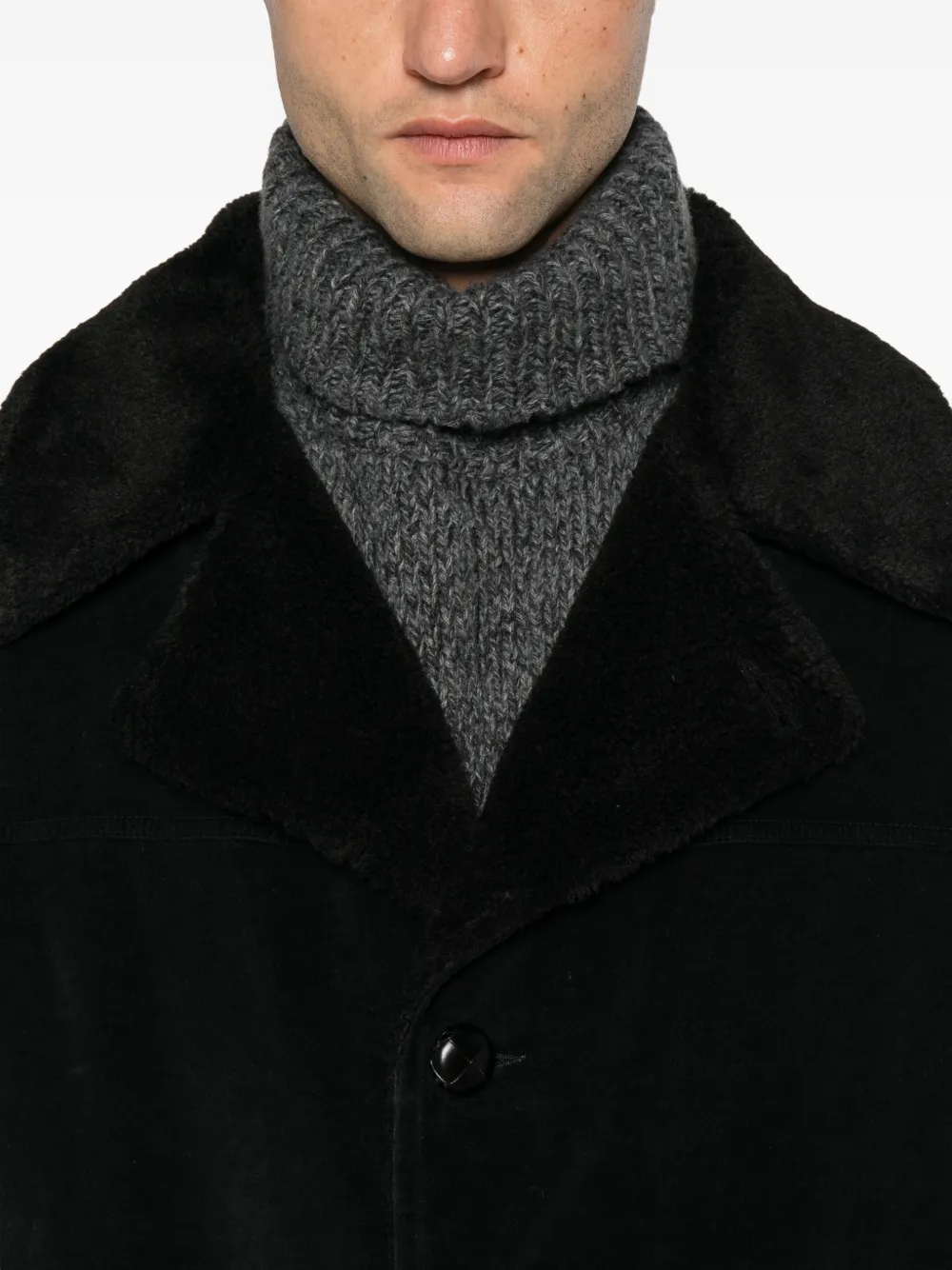 MM6 Maison Margiela Leren jas Zwart