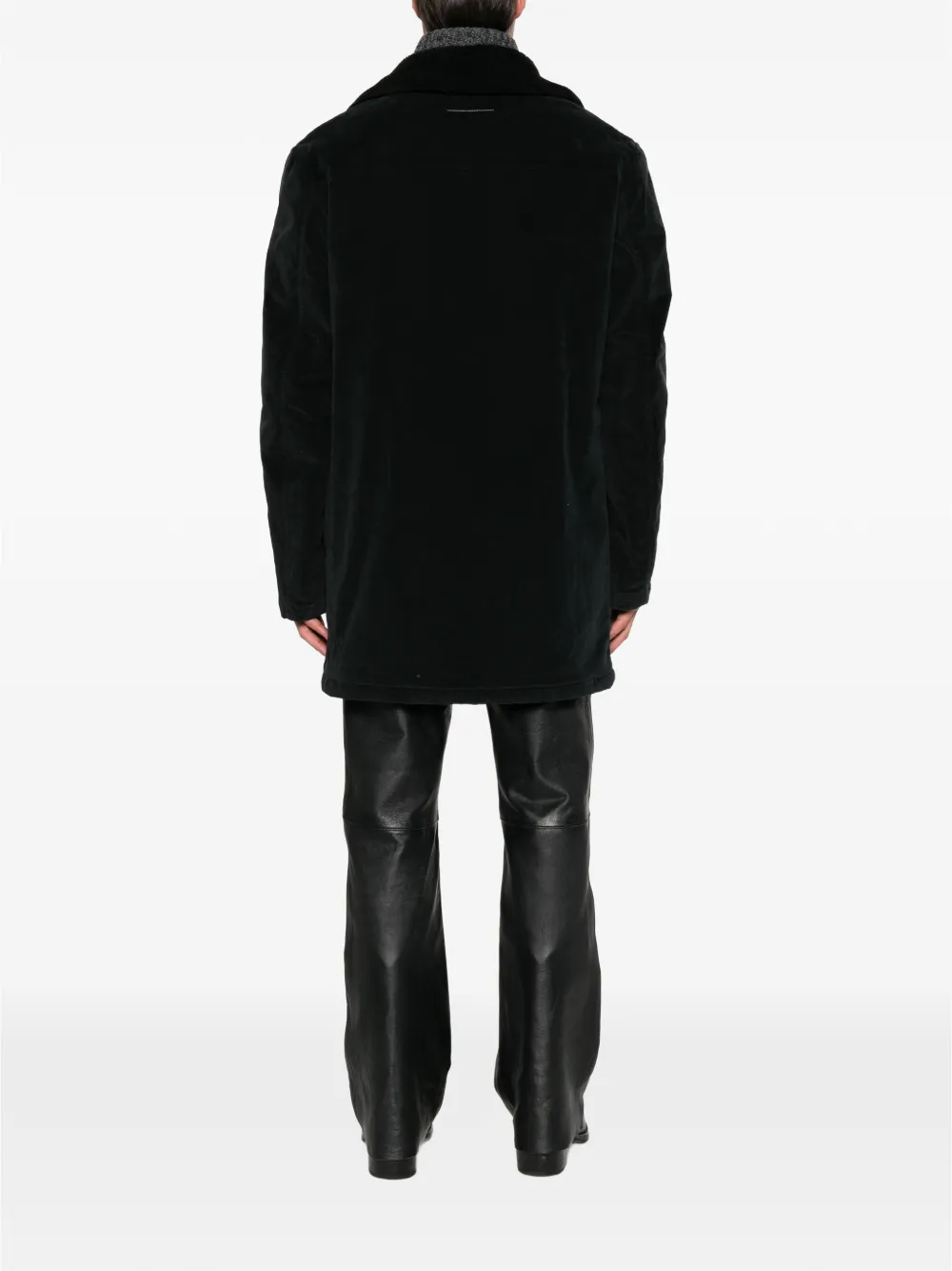 MM6 Maison Margiela Leren jas Zwart