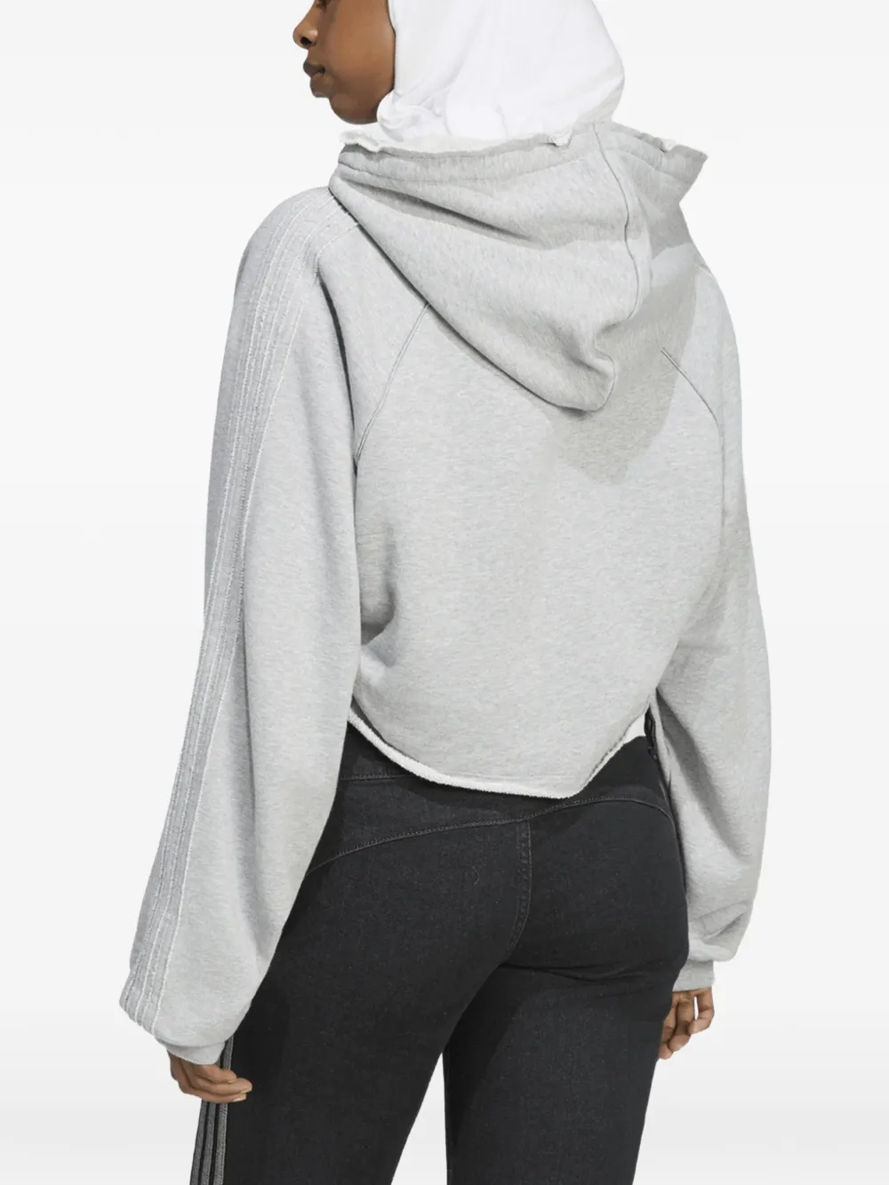 adidas Hoodie met gerafeld effect Grijs