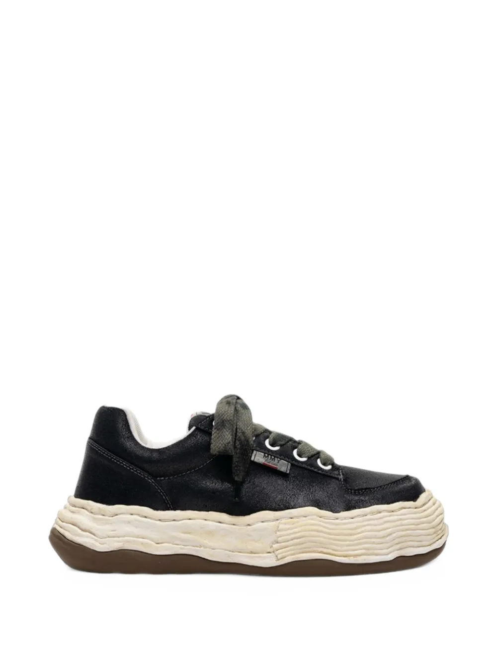 Maison MIHARA YASUHIRO Gewachste Oliver OG Sneakers - Schwarz