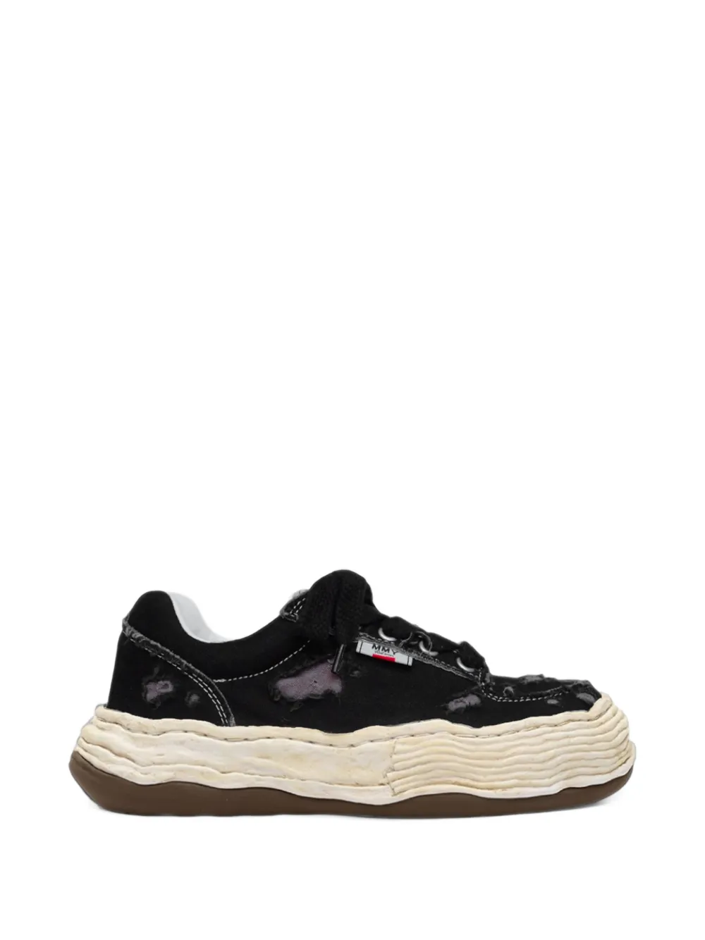 Maison MIHARA YASUHIRO Oliver ripped sneakers - Schwarz