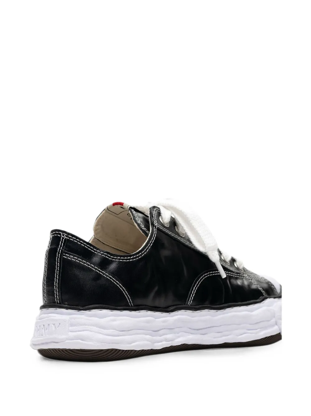 Maison MIHARA YASUHIRO Peterson23 OG sole wrinkled leather low-top sneakers Zwart
