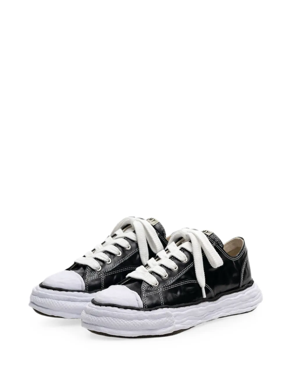 Maison MIHARA YASUHIRO Peterson23 OG sole wrinkled leather low-top sneakers Zwart