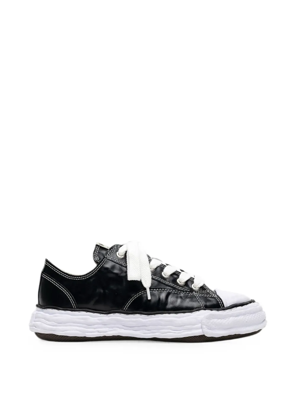 Maison MIHARA YASUHIRO Peterson23 OG sole wrinkled leather low-top sneakers Zwart