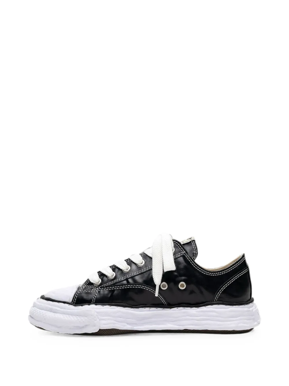 Maison MIHARA YASUHIRO Peterson23 OG sole wrinkled leather low-top sneakers Zwart