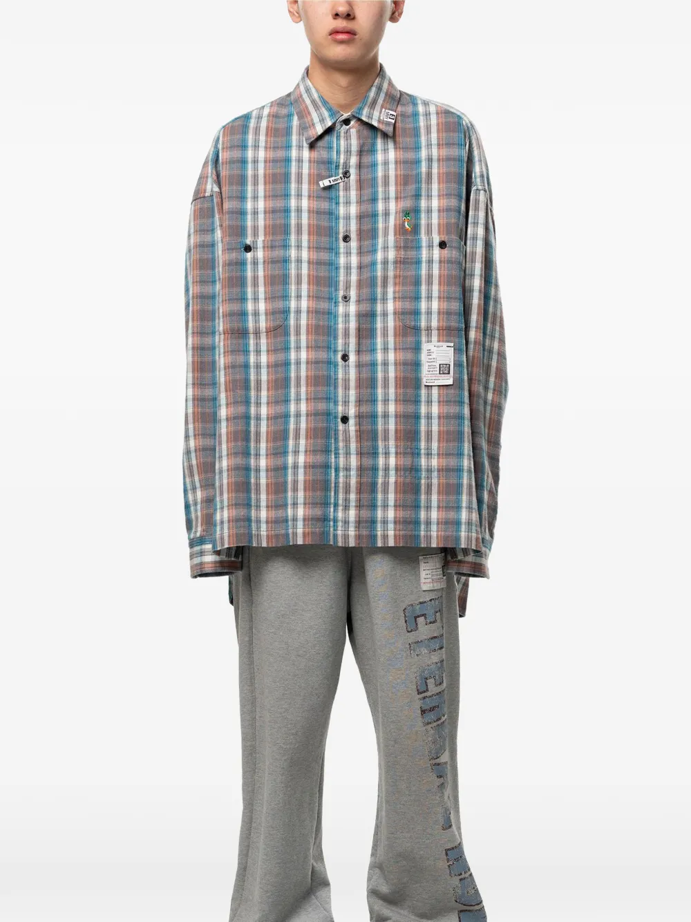 Miharayasuhiro Check Long Sleeve Shirt In Multi