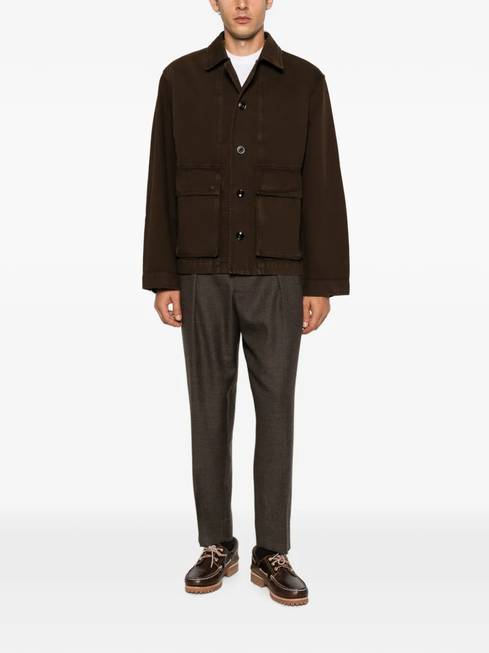 Briglia 1949 Twill geweven plooibroek Bruin