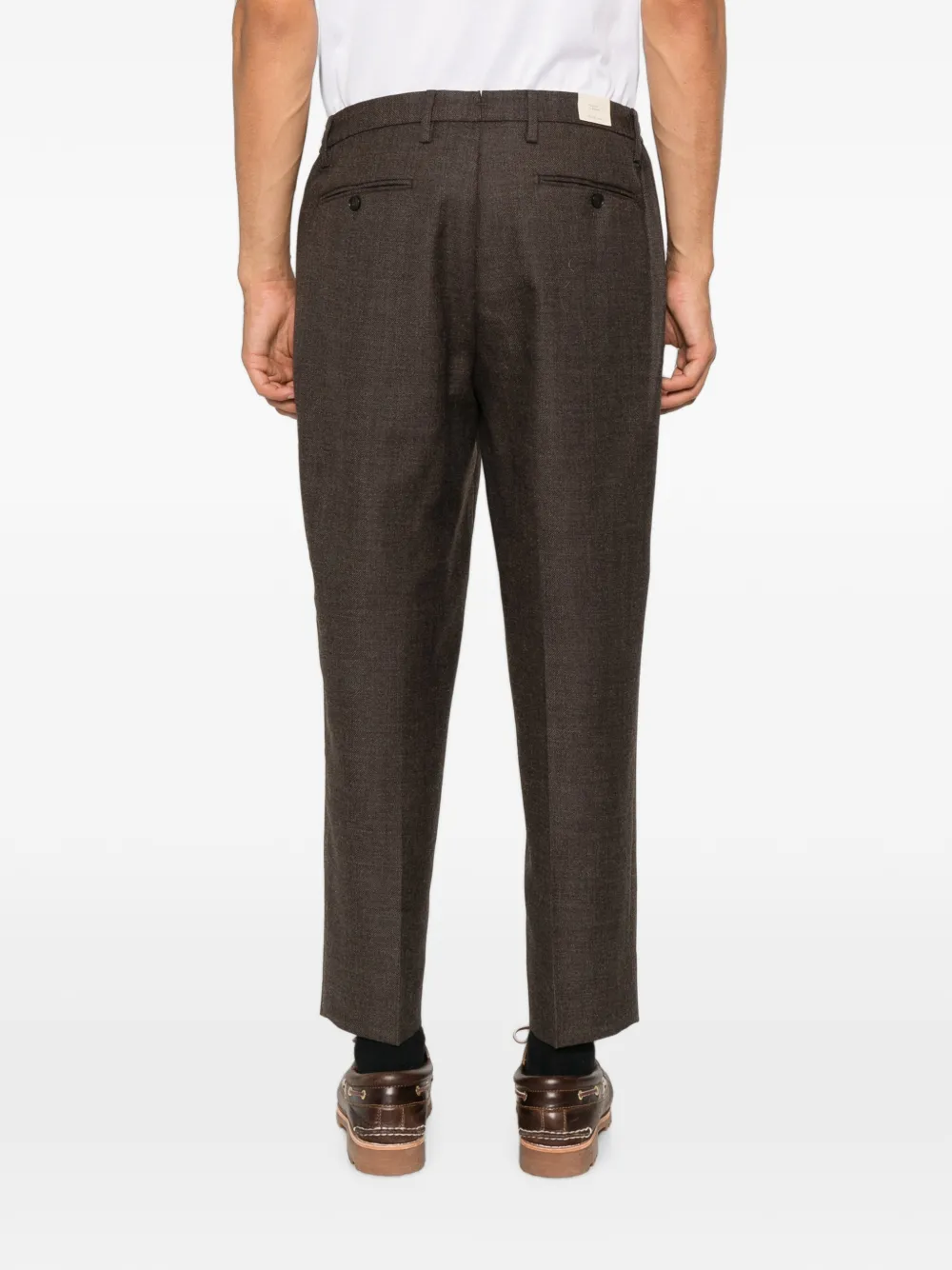 Briglia 1949 Twill geweven plooibroek Bruin