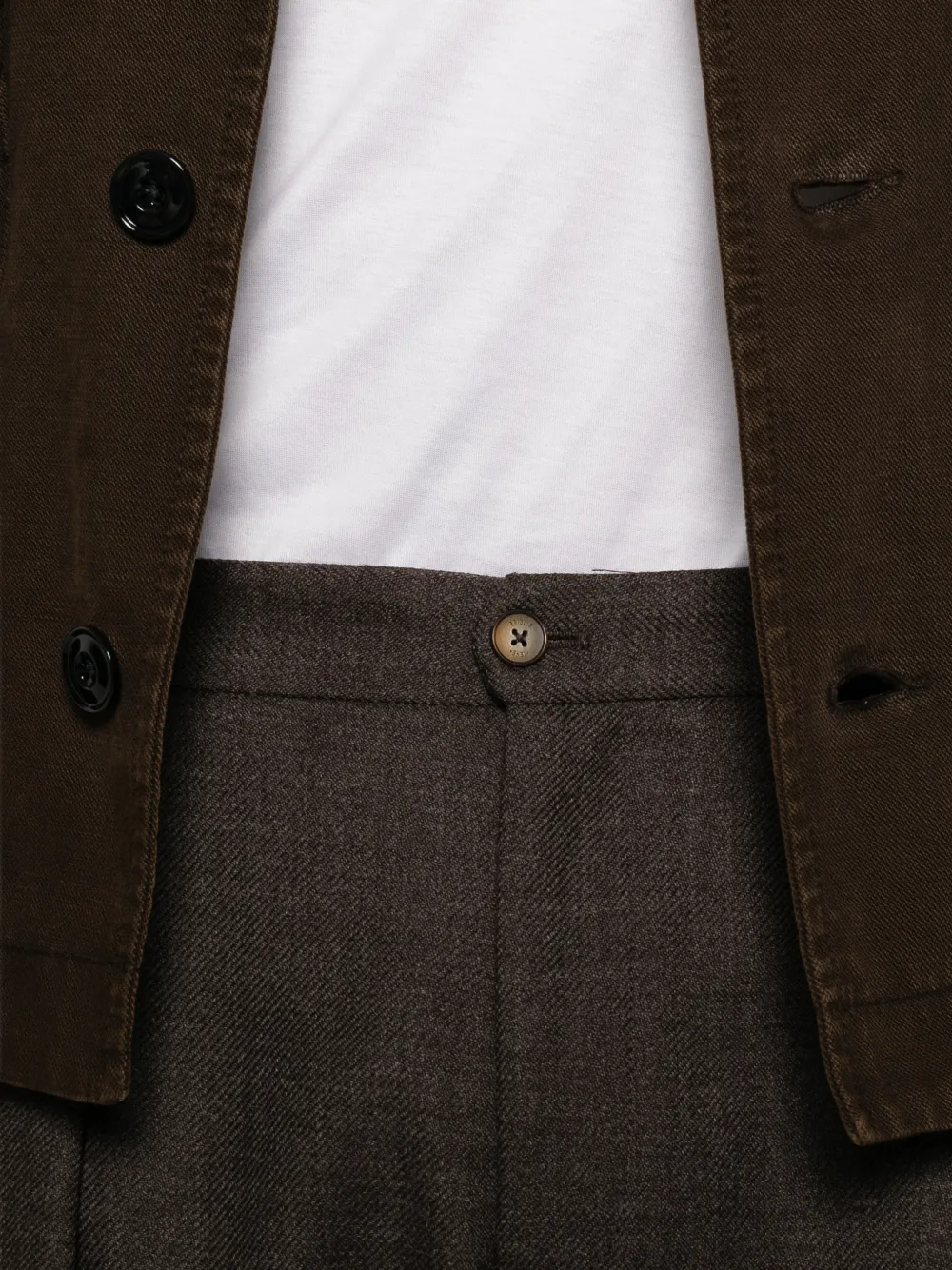 Briglia 1949 Twill geweven plooibroek Bruin