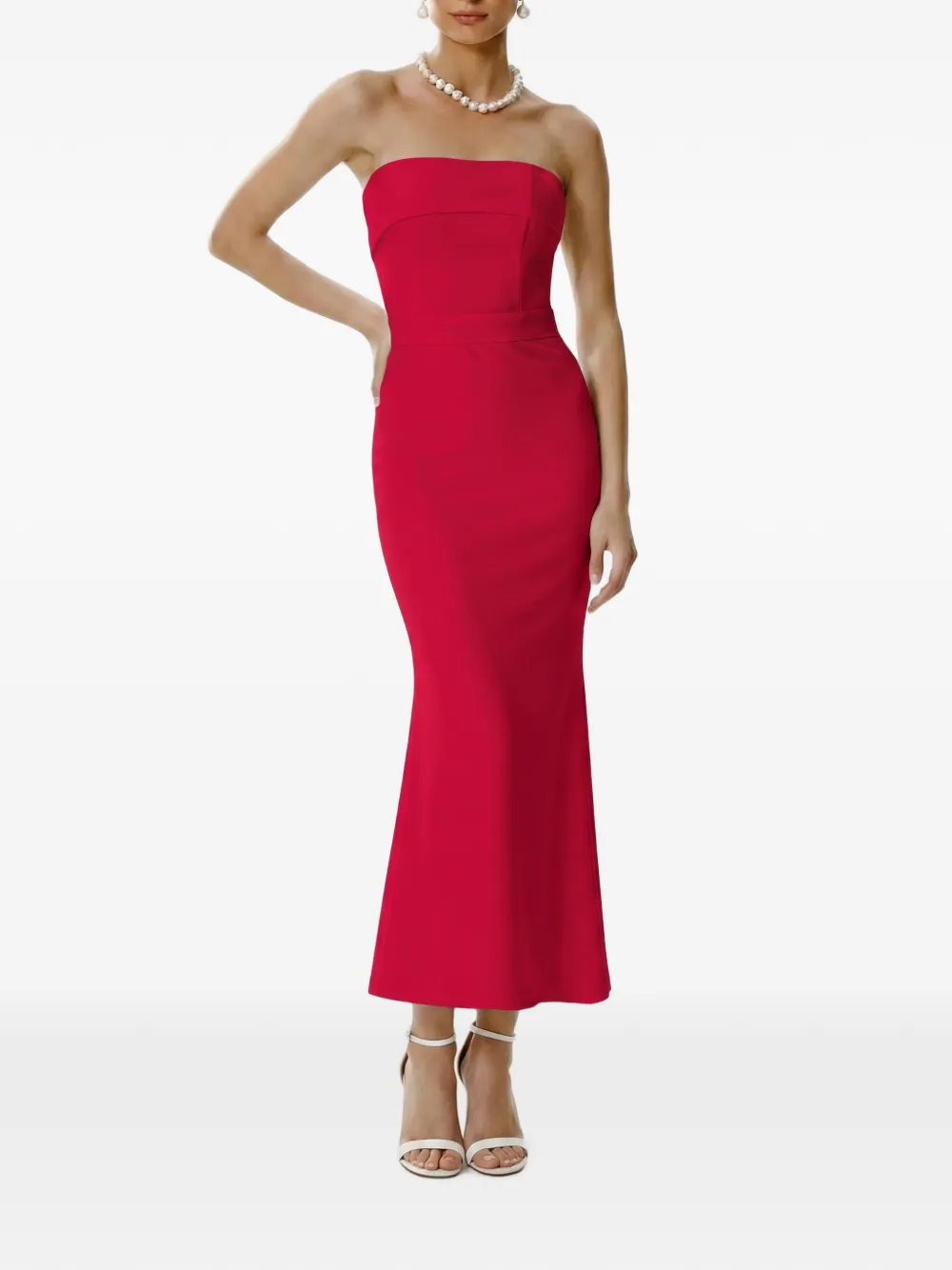 FRAMBOISE Asma strapless maxi dress