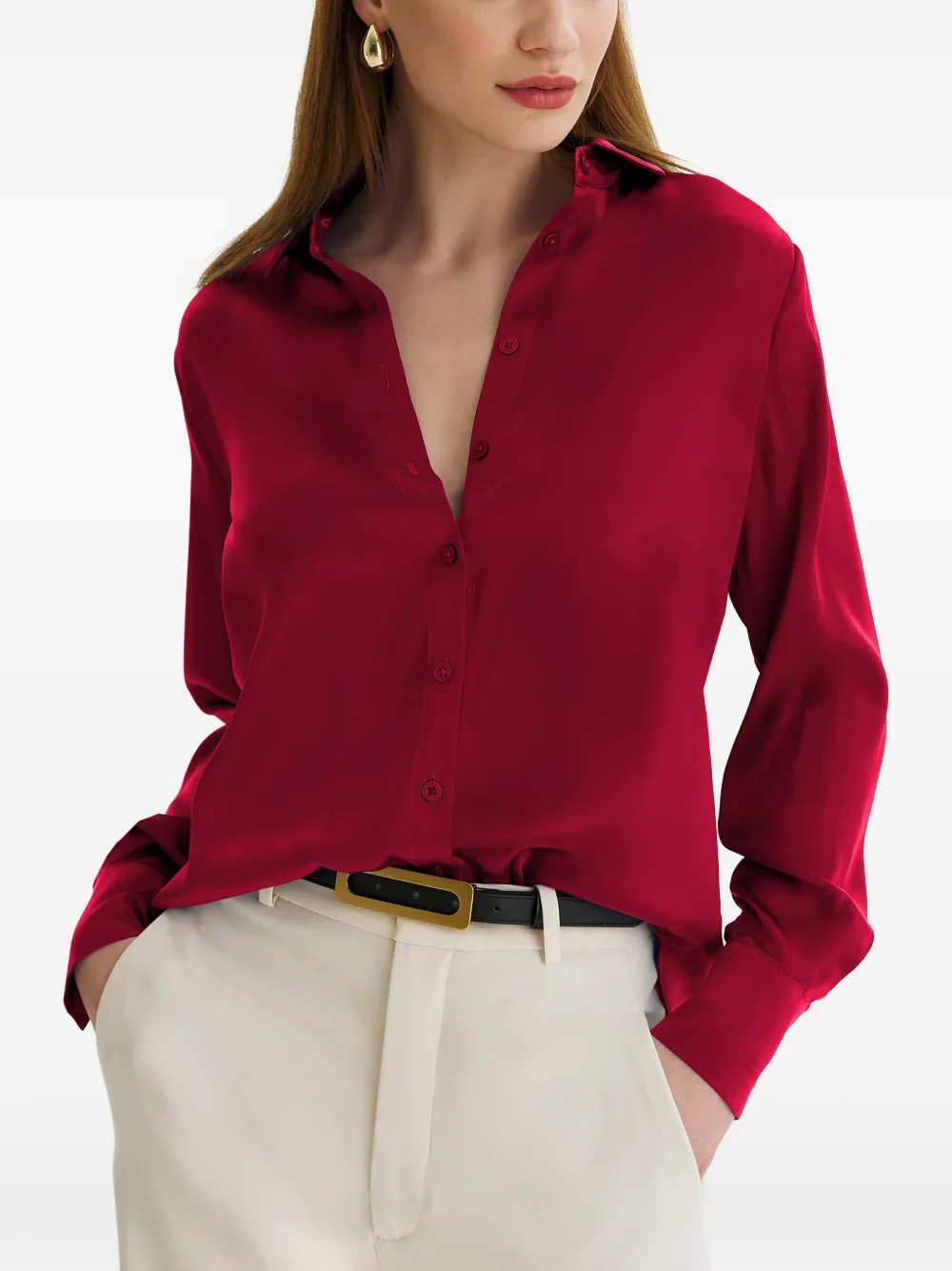 FRAMBOISE Fremont silk shirt - Rot