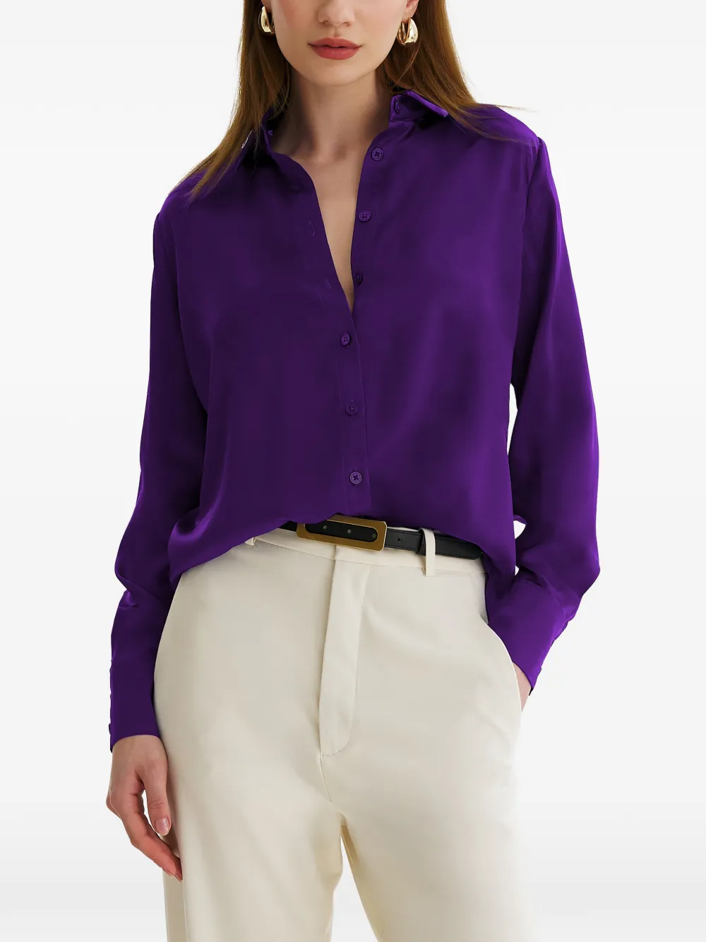 FRAMBOISE Fremont silk shirt - Violett