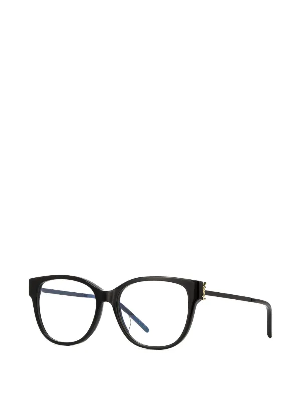 Saint Laurent Ysl-plaque Cat-eye Glasses in Black