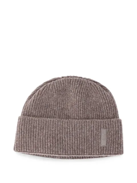 Giorgio Armani ribbed-knit cashmere beanie hat