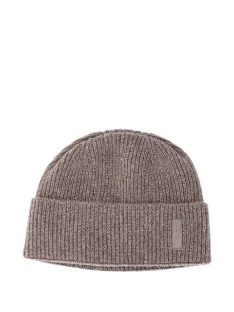Giorgio Armani ribbed-knit cashmere beanie hat