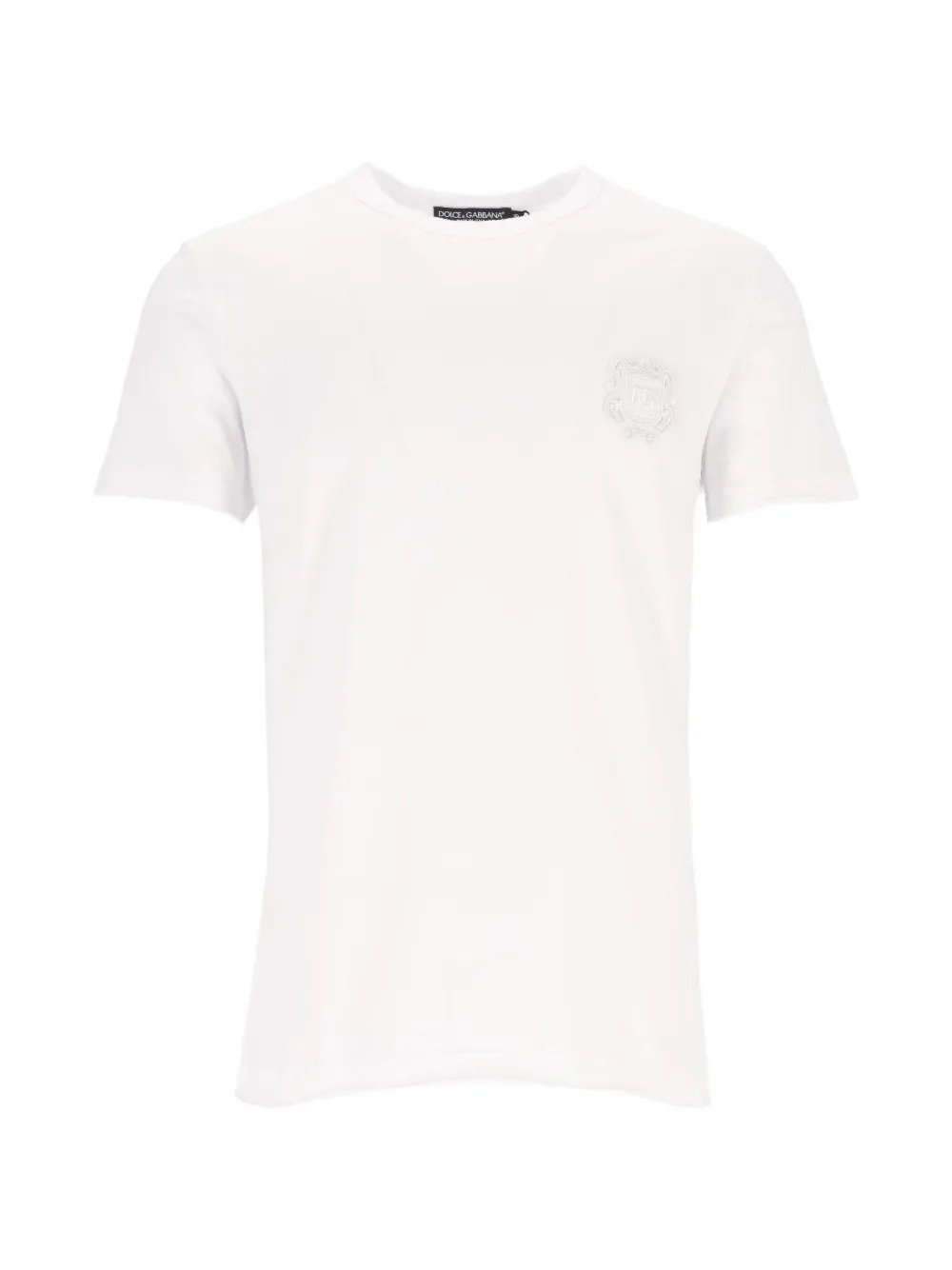 Dolce & Gabbana logo-embroidered T-shirt - Weiß