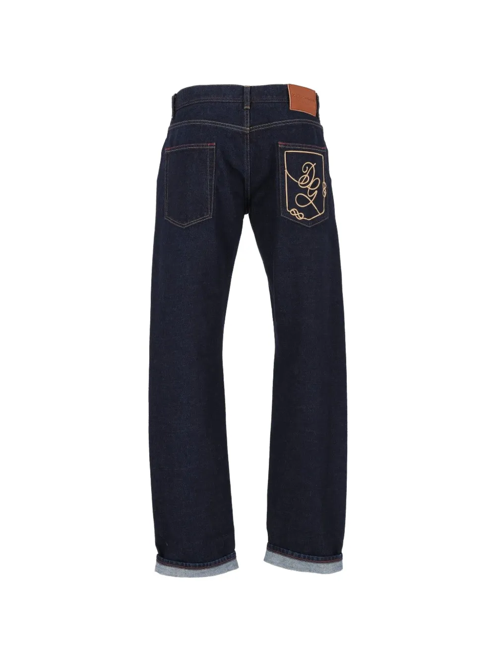 Dolce & Gabbana logo-embroidered jeans Blauw