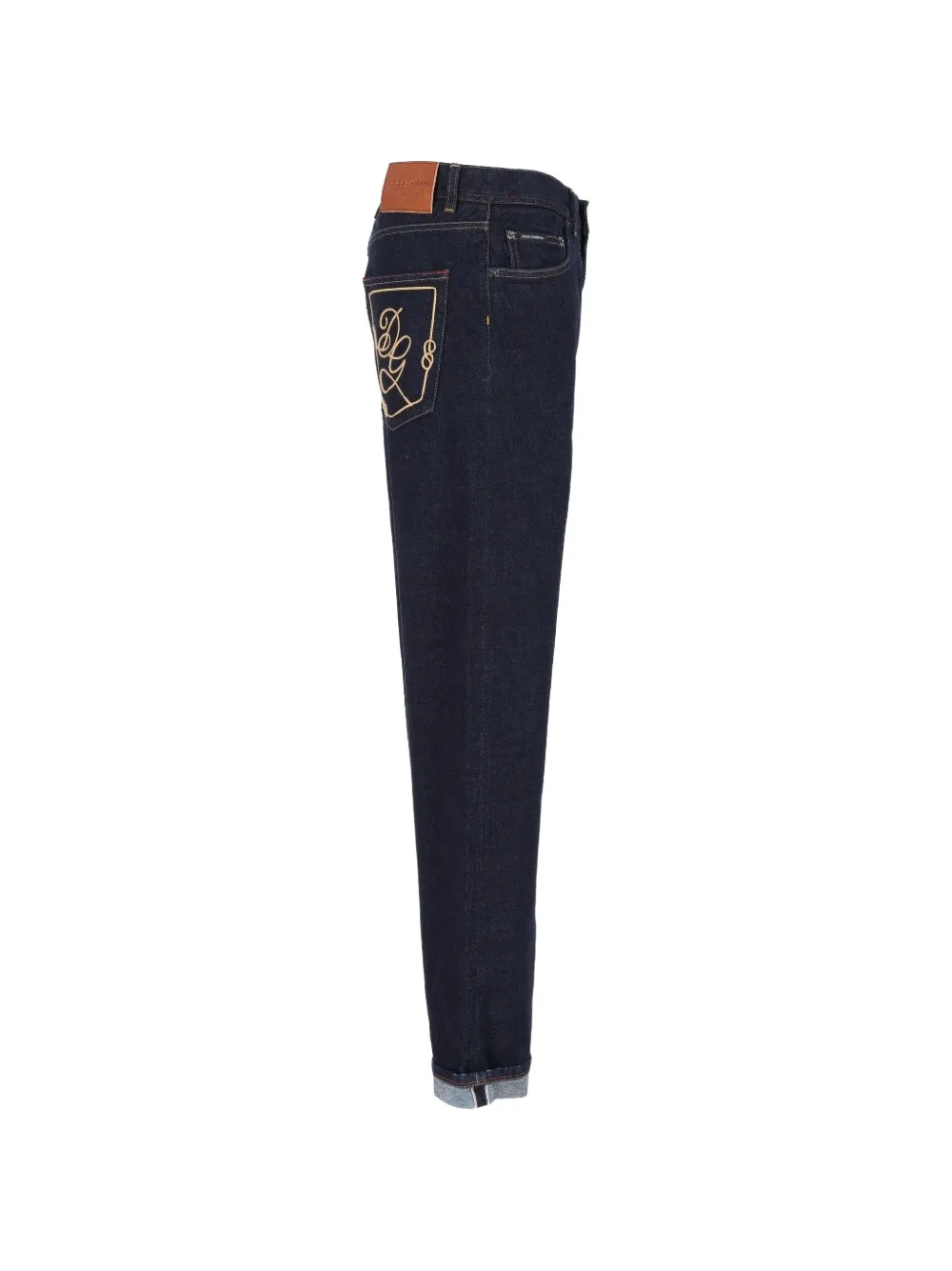 Dolce & Gabbana logo-embroidered jeans Blauw