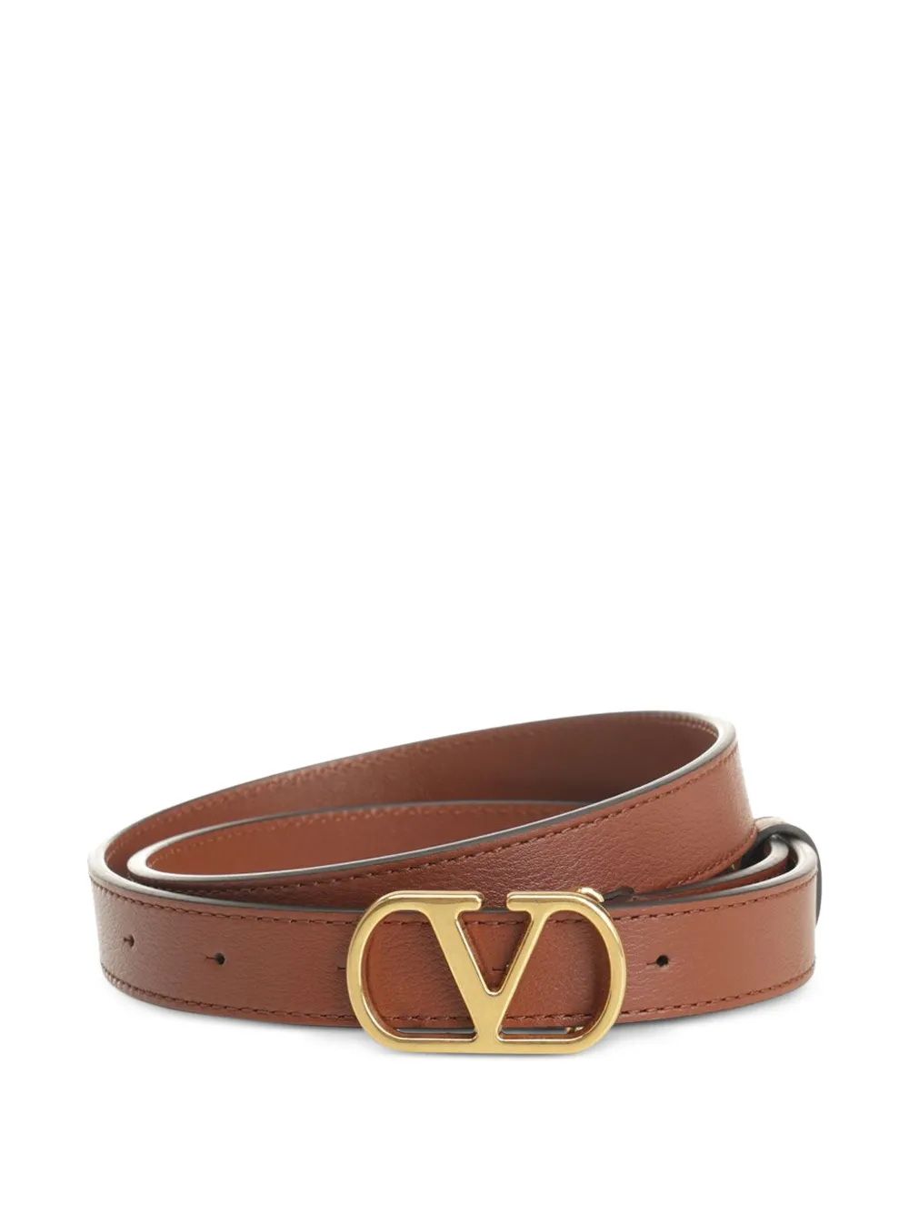 Valentino Garavani VLogo Signature leather belt - Marrone
