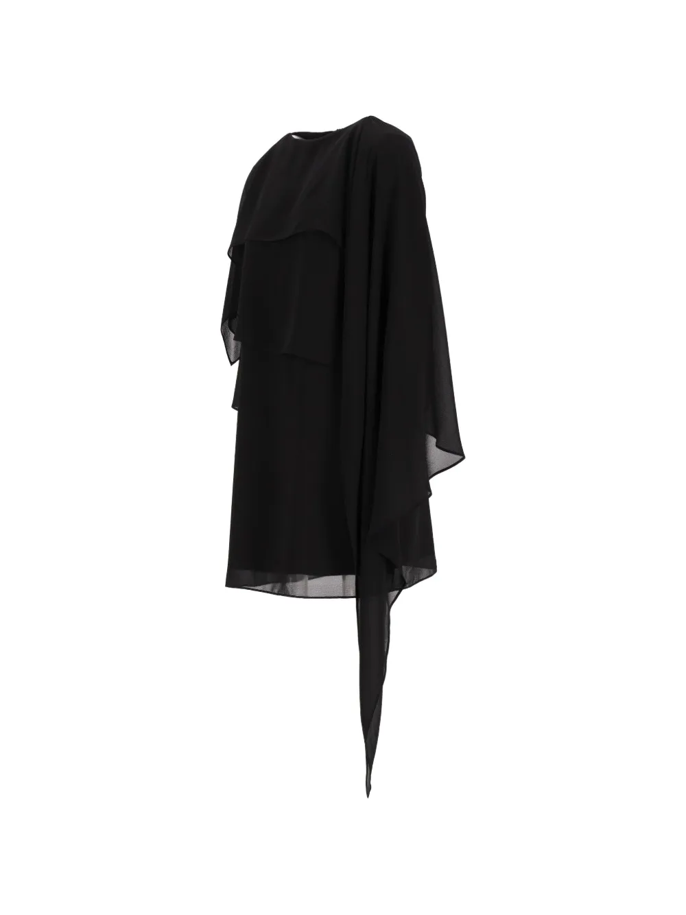 MM6 Maison Margiela Gelaagde mini-jurk met cape-stijl Zwart