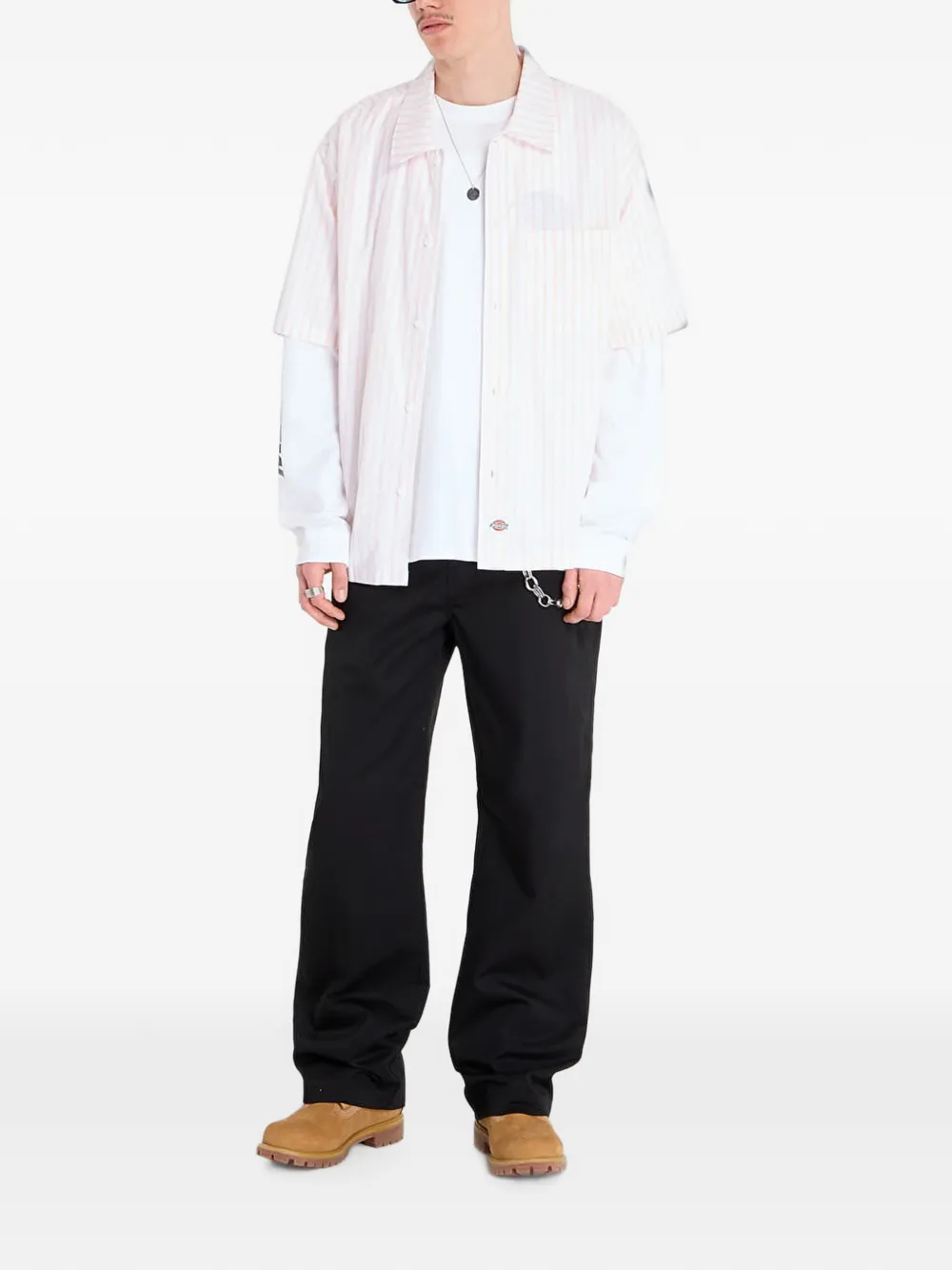DICKIES Venedocia gestreepte overhemd Wit