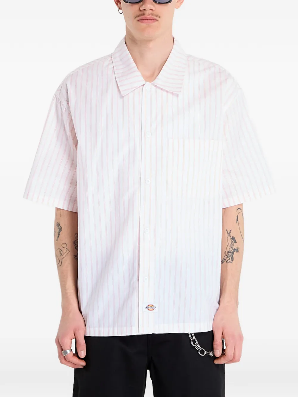 DICKIES Venedocia gestreepte overhemd Wit